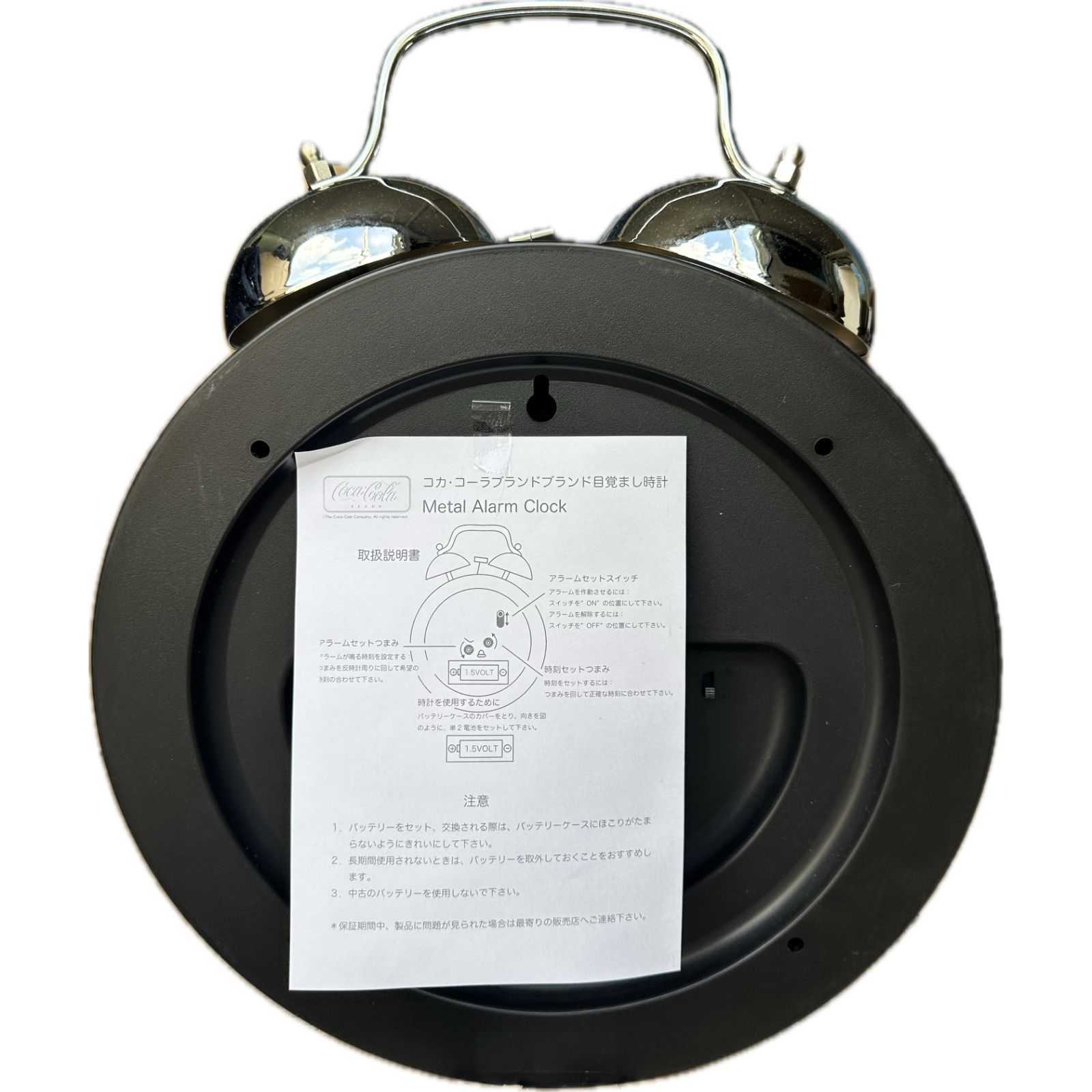 動作不良・汚れ有】コカコーラブランド メタル目覚まし時計 CC22-1