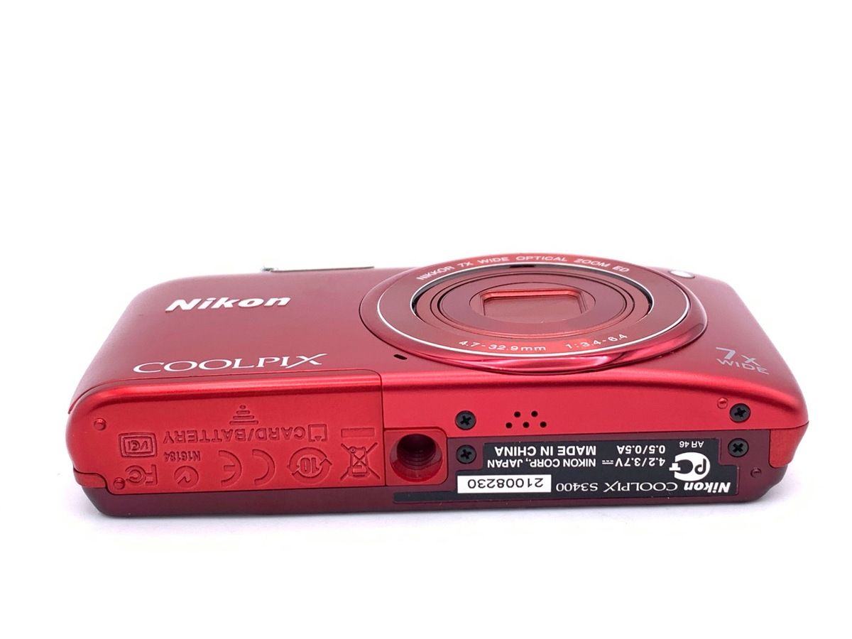 中古】 【並品】 ニコン COOLPIX S3400 レッド - メルカリ