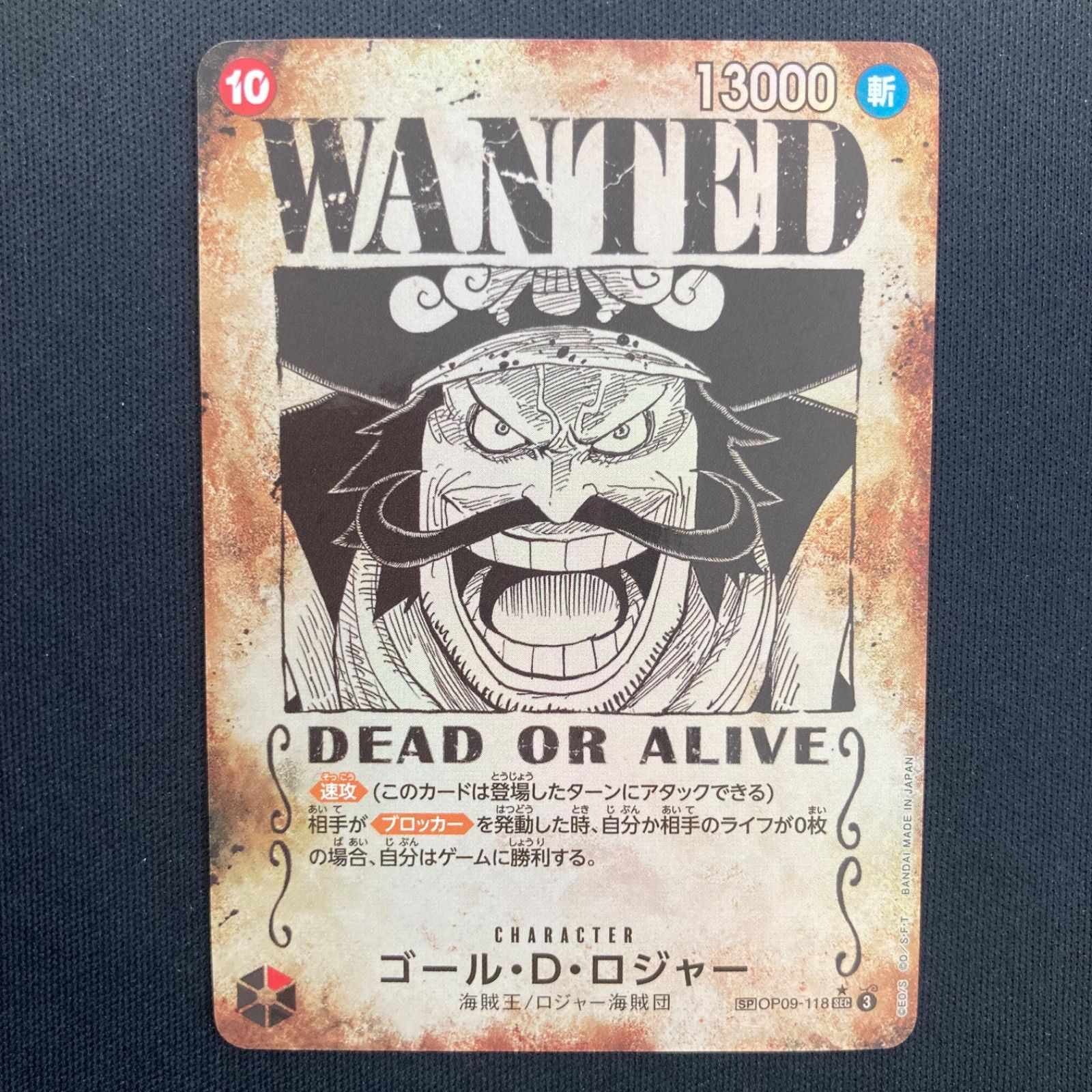 ゴール・D・ロジャー 手配書 Gemix9 その他まとめ売り ワンピースカード 手配書 ゴール・D・ロジャー ワンピースカード