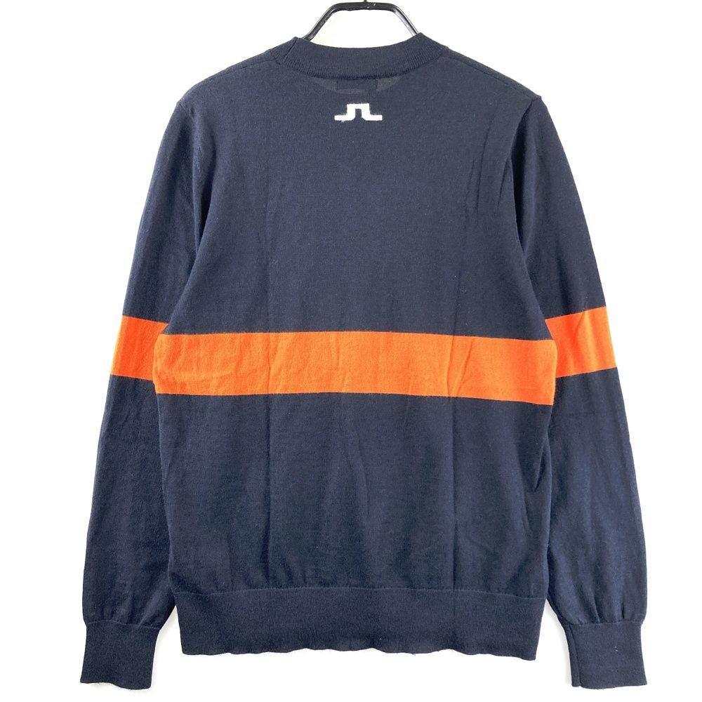 J.LINDBERGネイビー クルーネックセーター L ゴルフ ニット 新品 J