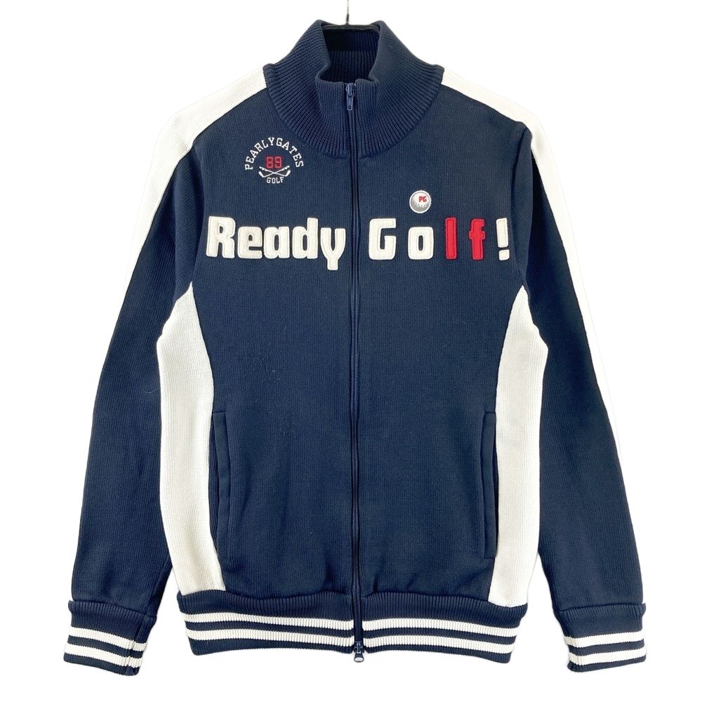 PEARLY GATES ゴルフジャケット XL ネイビー サイズ：4 PEARLY GATES パーリーゲイツ ニット ジップジャケット