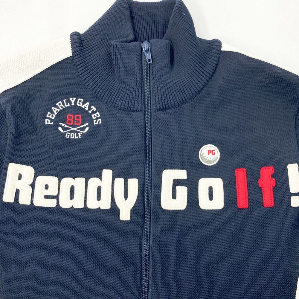 サイズ：4 PEARLY GATES パーリーゲイツ ニット ジップジャケット