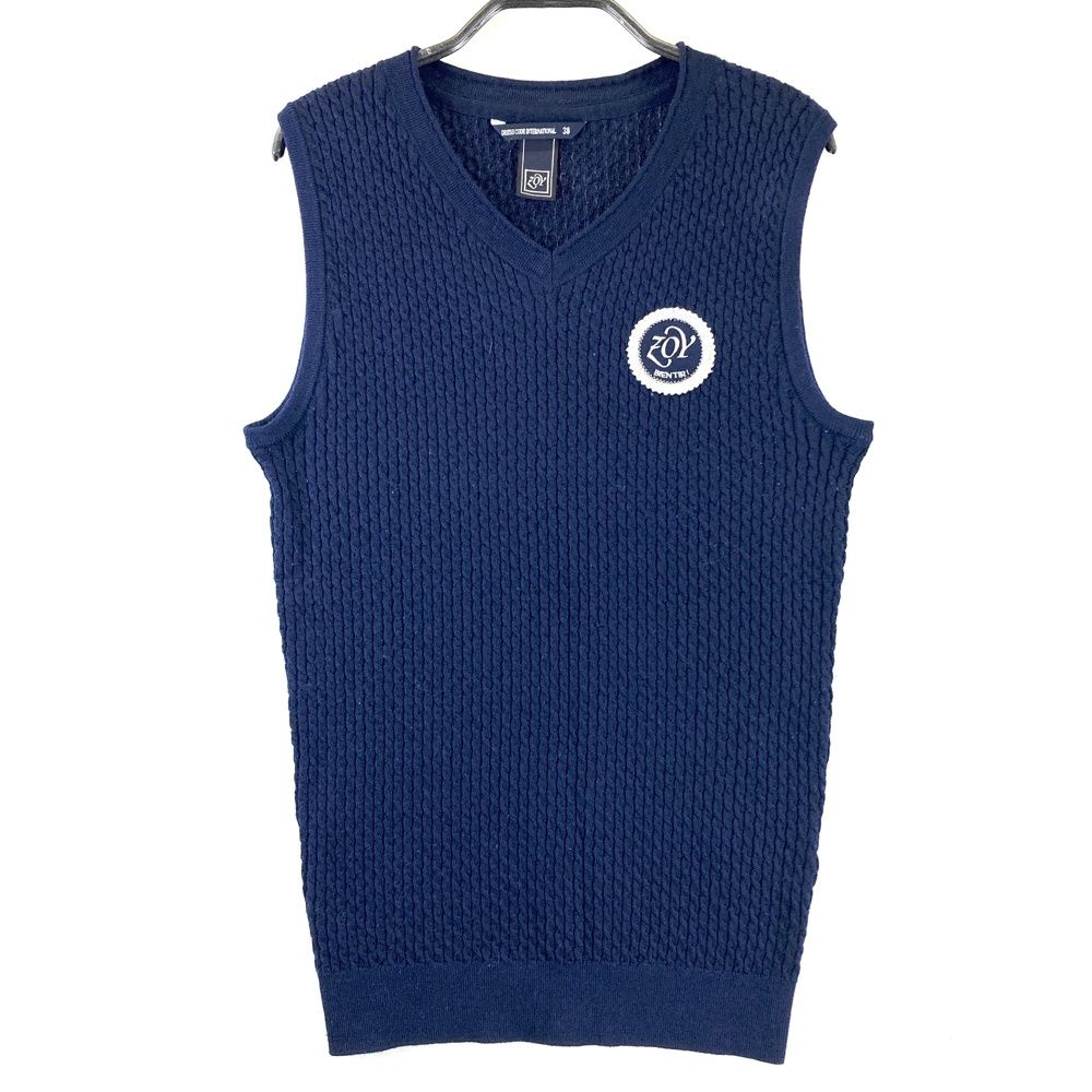 サイズ：38 ZOY ゾーイ ニットベスト ネイビー系 [240101606436