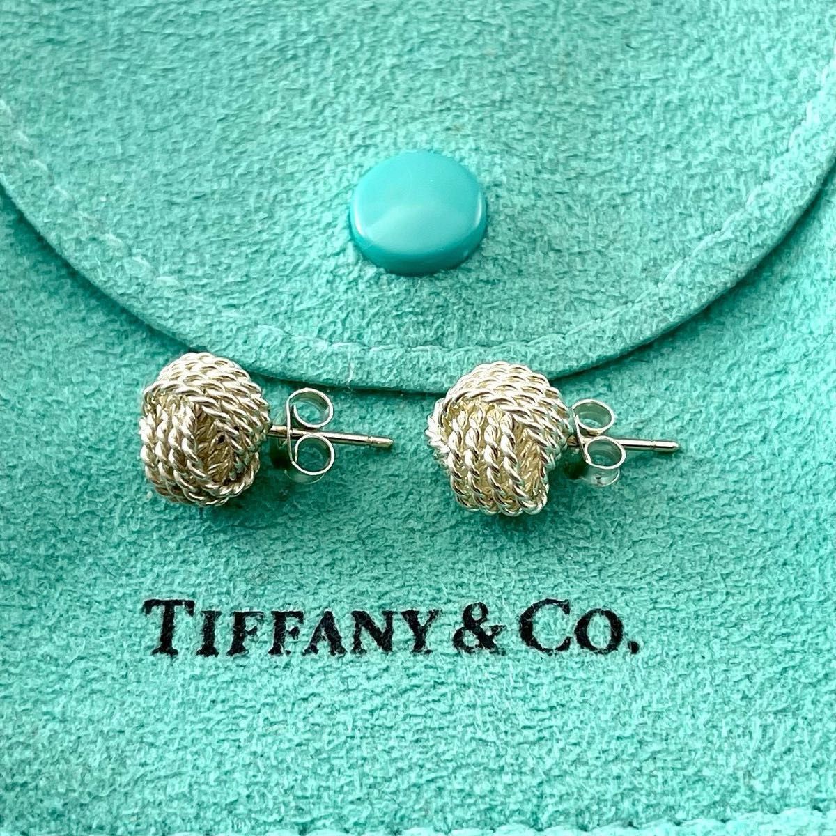 ティファニー サマセット ツイスト メッシュ ボール ピアス YS5fe