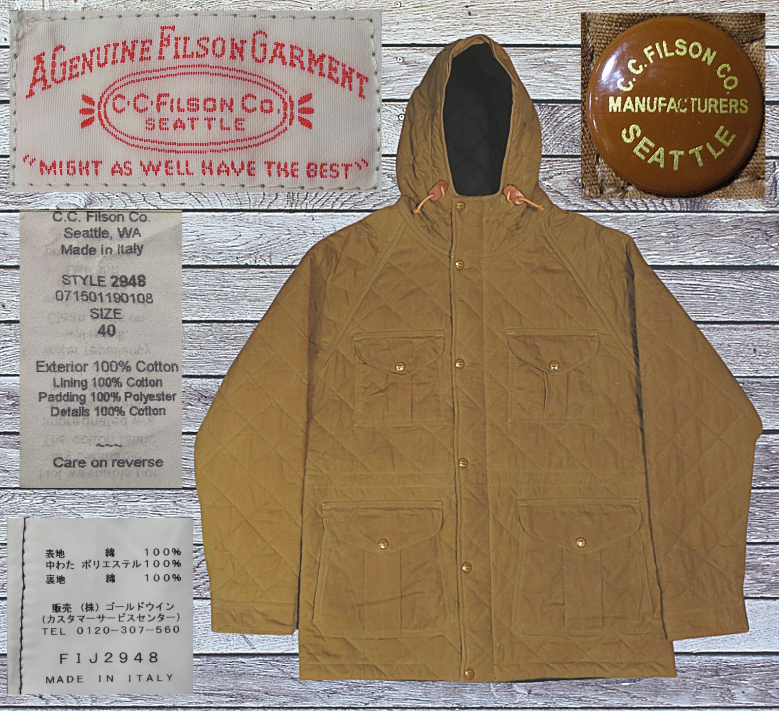 Filson Italy マウンテンパーカー サイズ36 CIAOPANIC（チャオパニック）の「【FILSON】マウンテンジャケット