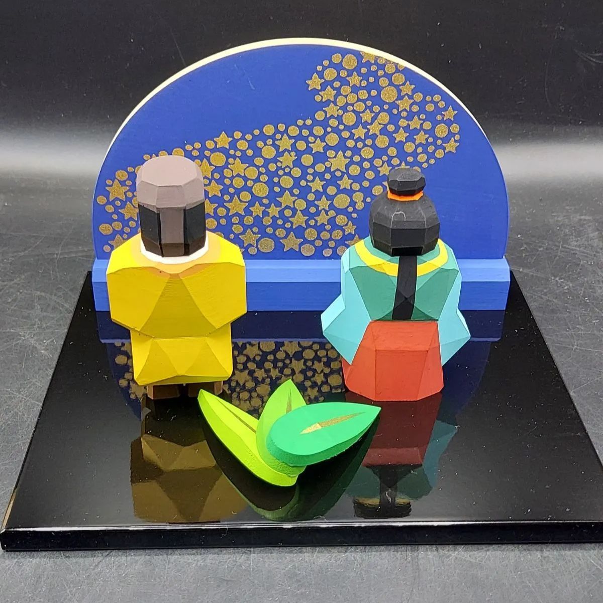 L》伊予一刀彫り 南雲工房 7月 七夕 木彫り 人形 インテリア - メルカリ