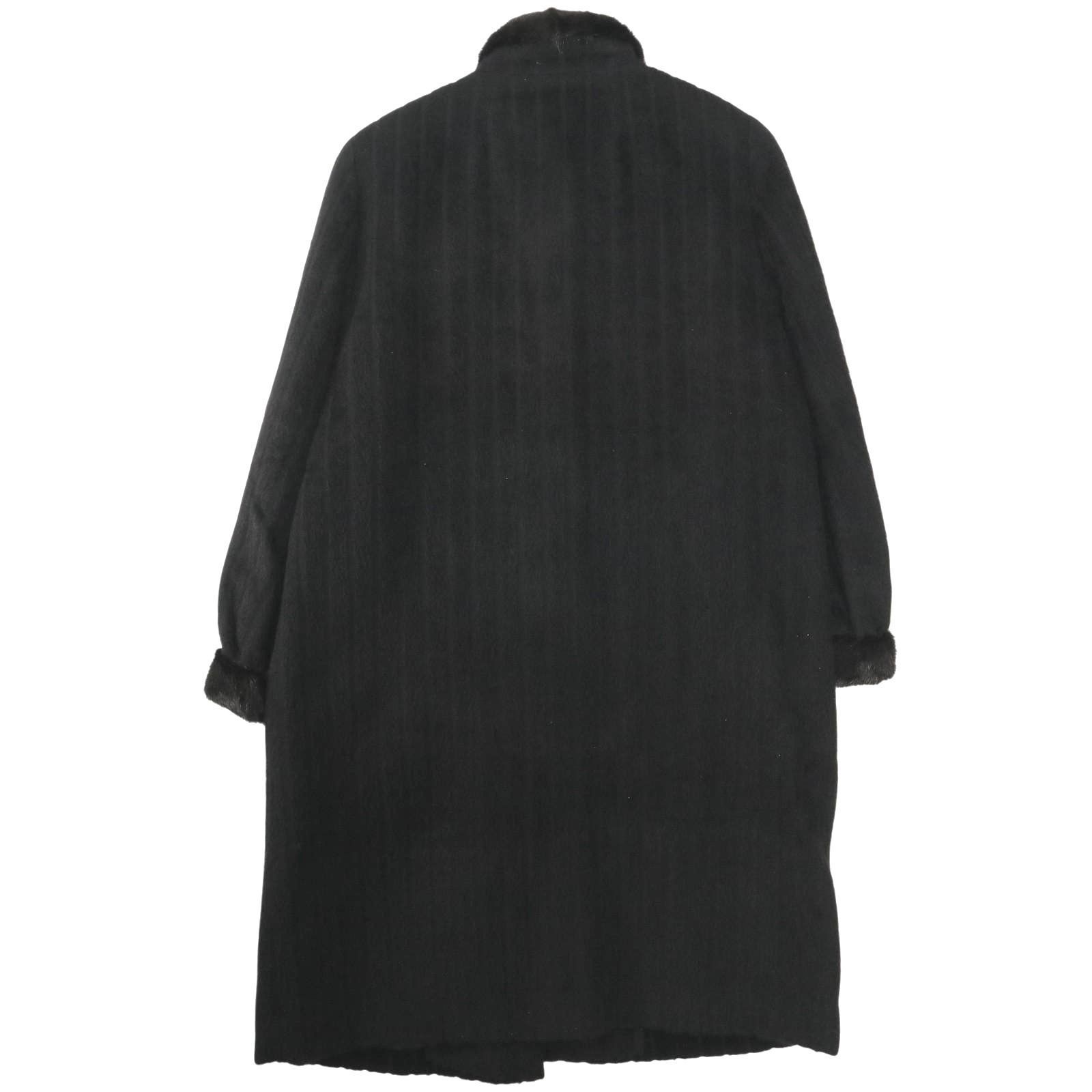 銀座花菱 ミンクファー リアルファー 本毛皮 アルパカウール ロング