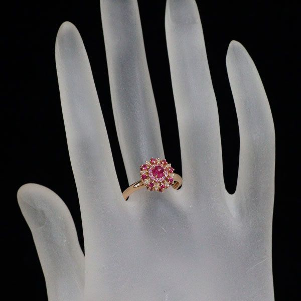 GSTV K18PG ルビー ピンクサファイア ダイヤモンド リング 0.90ct PS0