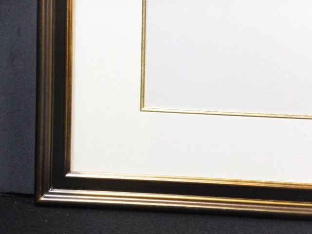 モールディング 燻金ヘアーライン 大全紙 水彩 / 版画用額縁『面金付き