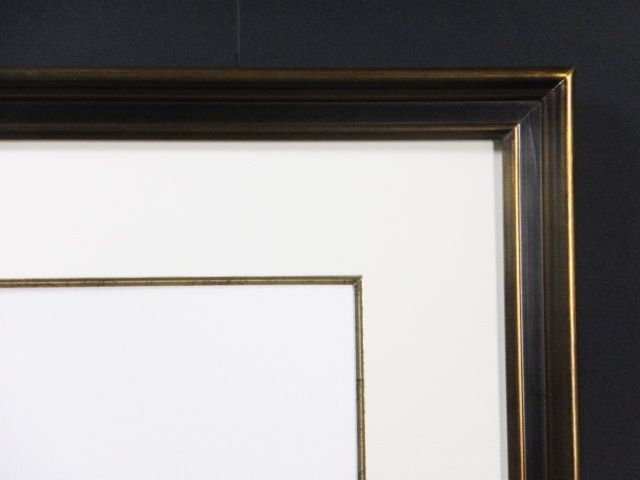 モールディング 燻金ヘアーライン 大全紙 水彩 / 版画用額縁『面金付き