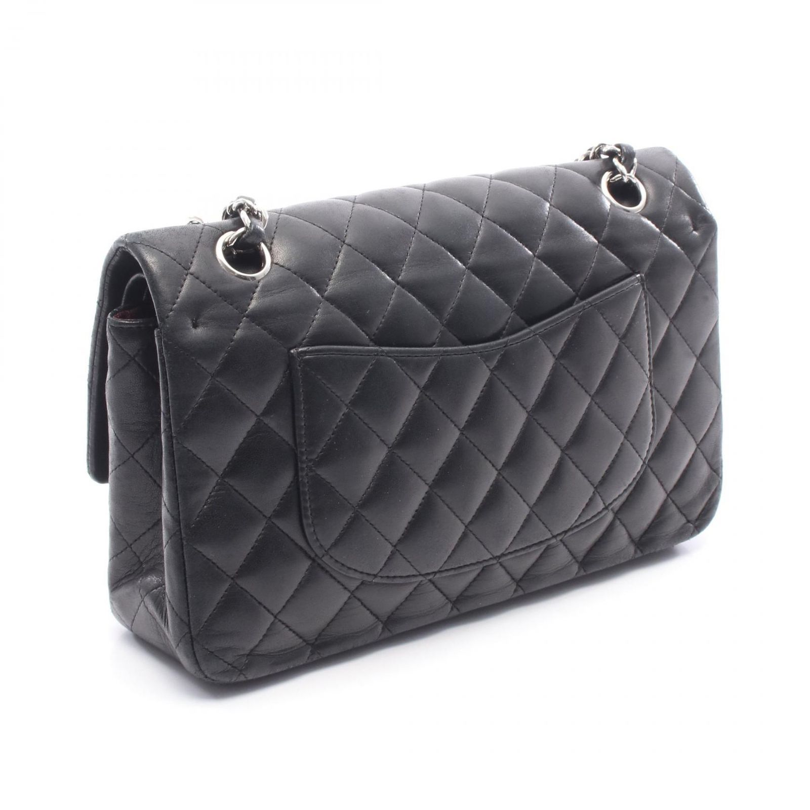 ワインマダム様 CHANEL ダブルフラップ マトラッセ ショルダーバッグ シャネル CHANEL ショルダーバッグ マトラッセ Wフラップ ブラック