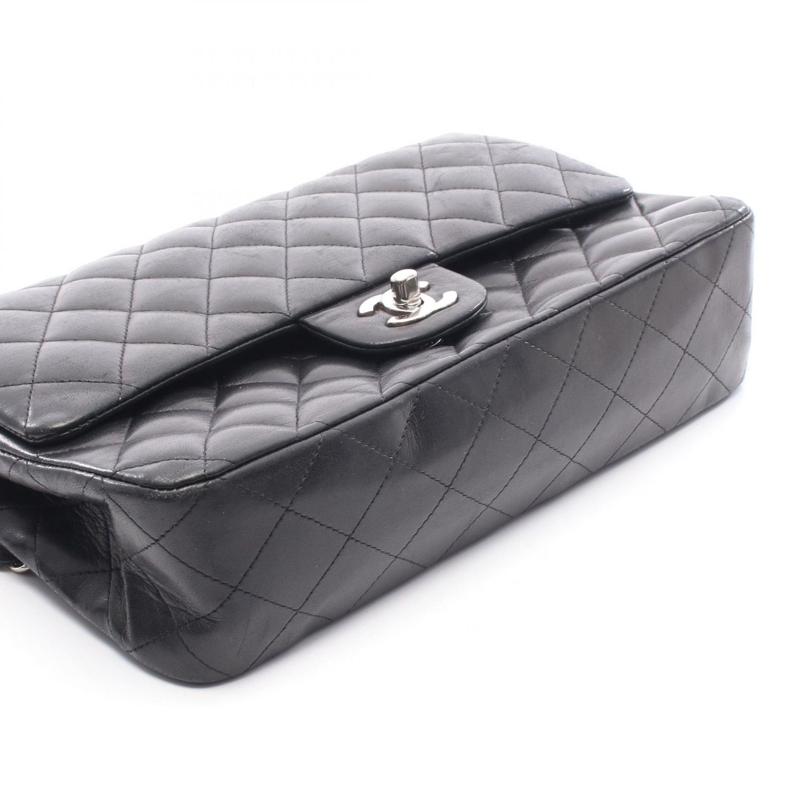 シャネル CHANEL ショルダーバッグ マトラッセ Wフラップ ブラック