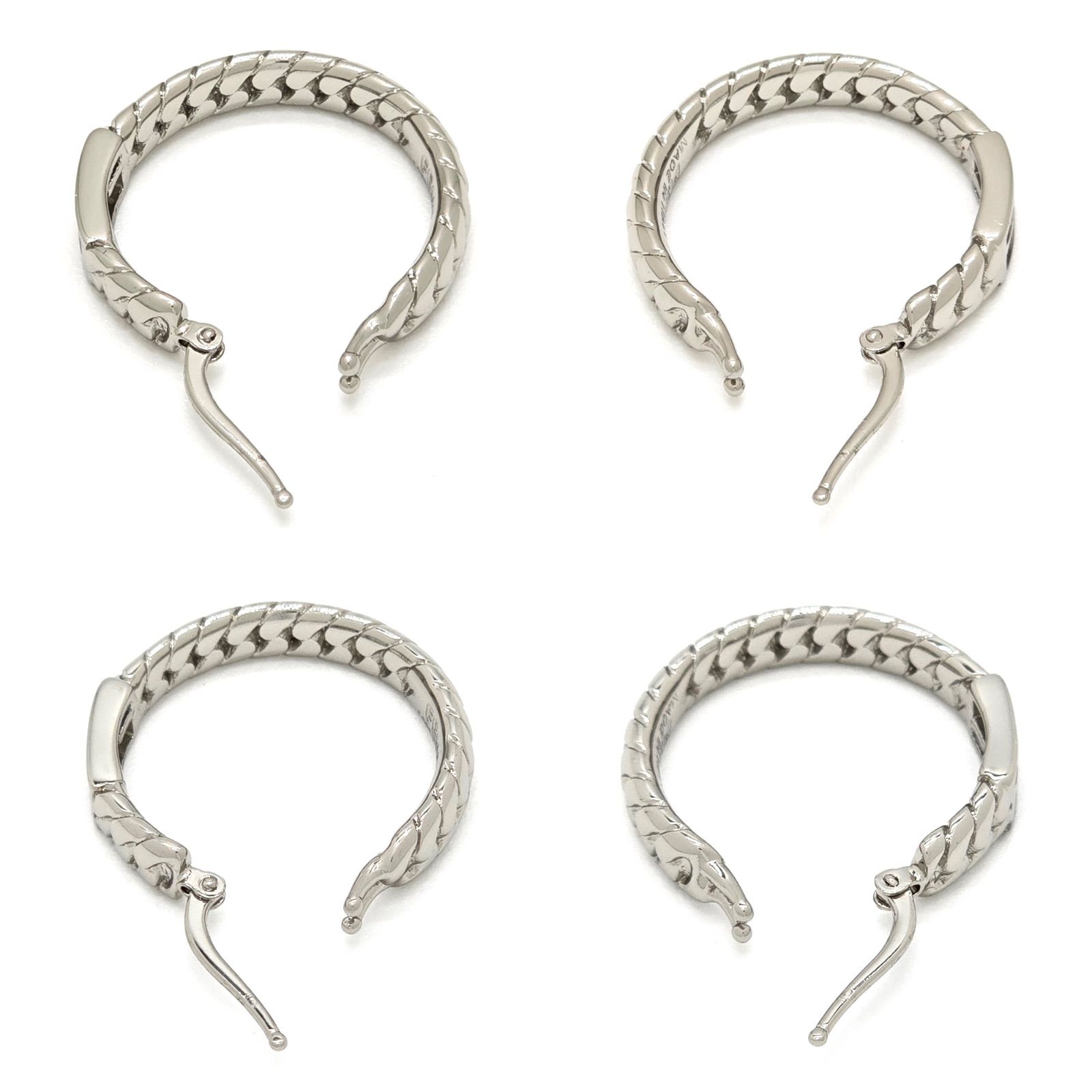 FENDI フープピアス バゲット 両耳用 箱付き シルバー FENDI フープピアス バゲット 両耳用 箱付き シルバー FENDI フープ