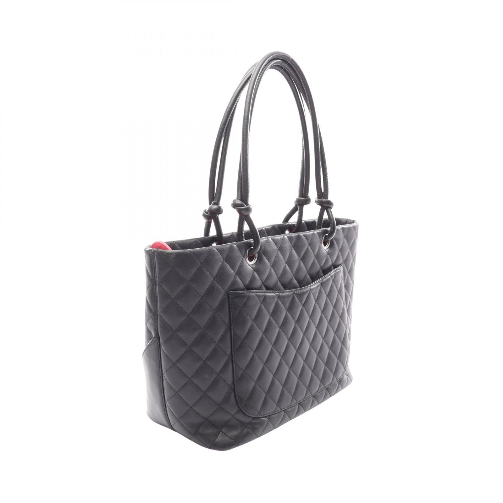 ギャランティ付き シャネル CHANEL カンボン ラージトートバッグ ブラック シャネル CHANEL カンボン ラージトートバッグ ブラック