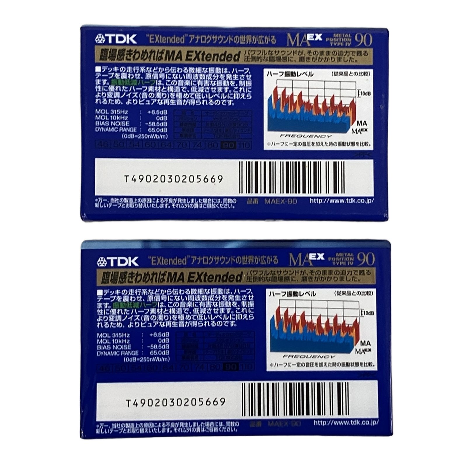 TDK MAEX-90 メタルテープ カセットテープ 90分 2個 セット 未使用