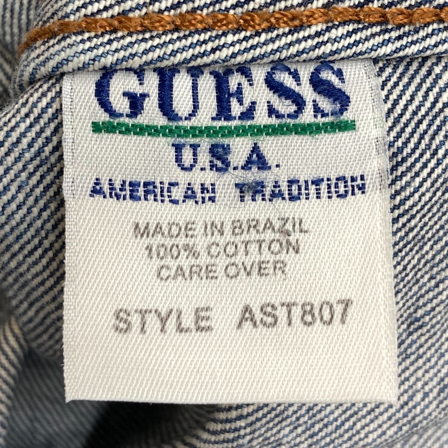☆美品 GUESS JEANS ゲスジーンズ 青 Gジャン・ヴィンテージデニム 