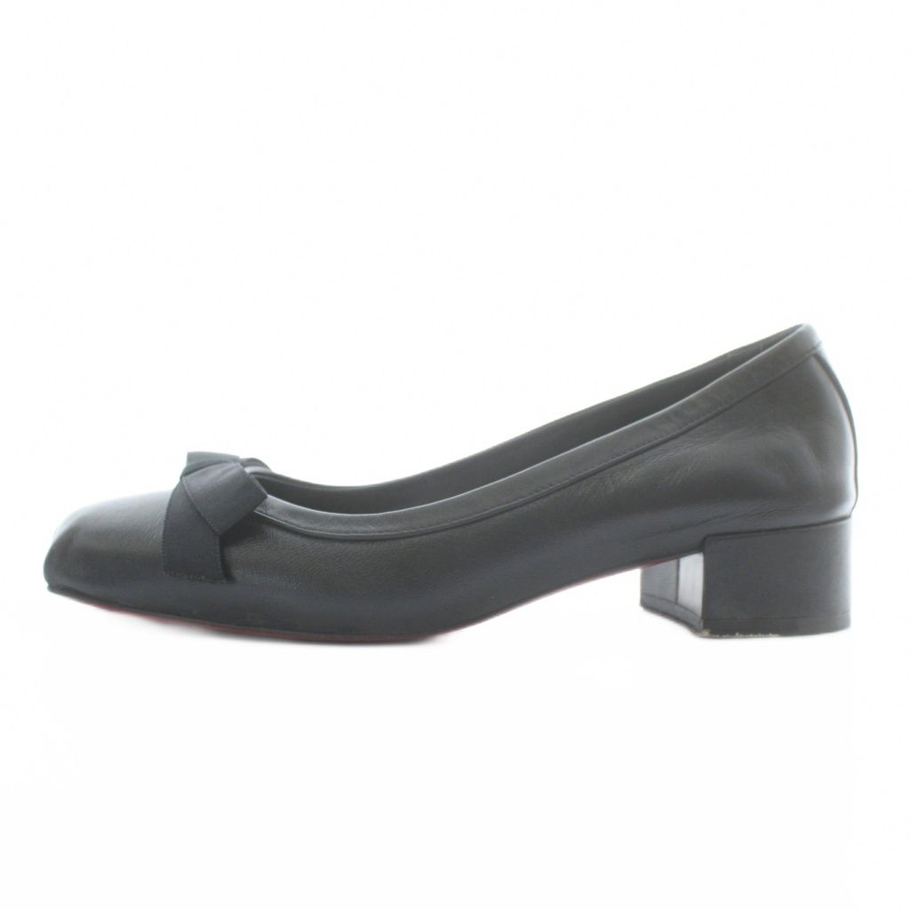 クリスチャンルブタン Christian louboutin パンプス レザー スクエア