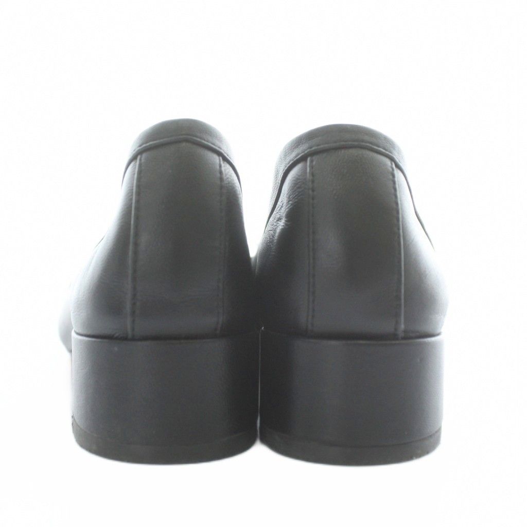 クリスチャンルブタン　リボン付きフラットパンプス　ブラック　36 クリスチャンルブタン Christian louboutin パンプス レザー スクエア