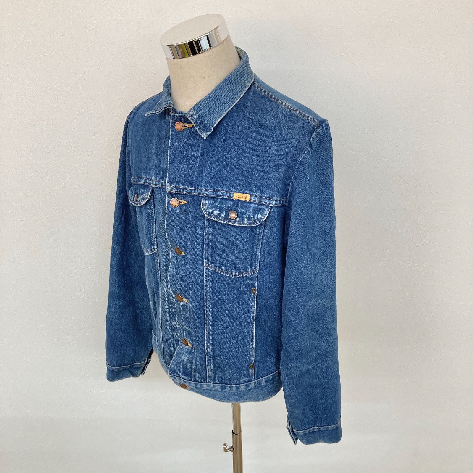 RUSTLER ラスラー 青 Gジャン・ヴィンテージデニムジャケット L TEY34 