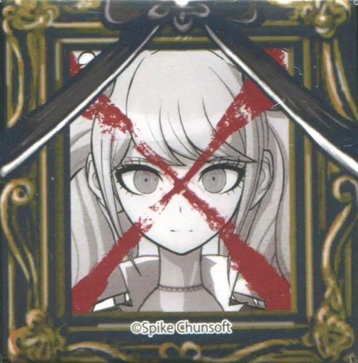 ダンガンロンパ　遺影スクエア缶バッジ　楽天コレクション　楽コレ　バッジ　霧切響子 中古】バッジ・ピンズ(キャラクター) 江ノ島盾子(本物) 遺影スクエア缶