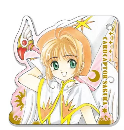 キーホルダー マスコット キャラクター 木之本桜 服装白 カードキャプターさくら トレーディングミラーチャーム