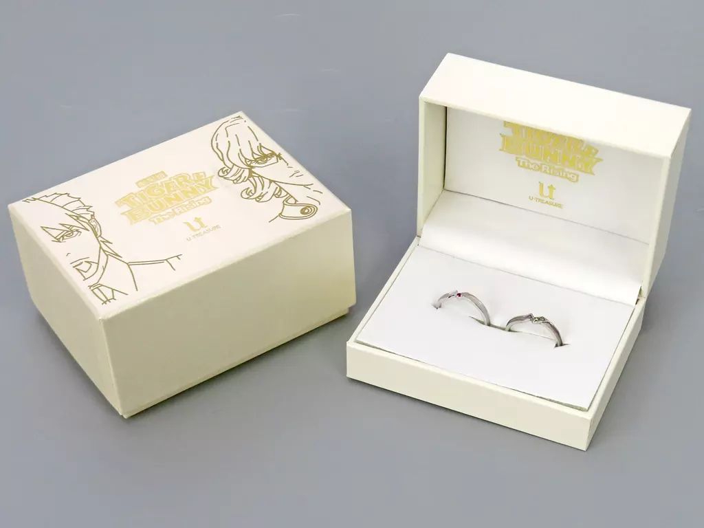 銀製品 指輪 アクセサリー ワイルドタイガー＆バーナビー ブルックス Jr. グッドラックモード リング2本セット シルバー 11号 TIGER ＆ BUNNY×U-TREASURE