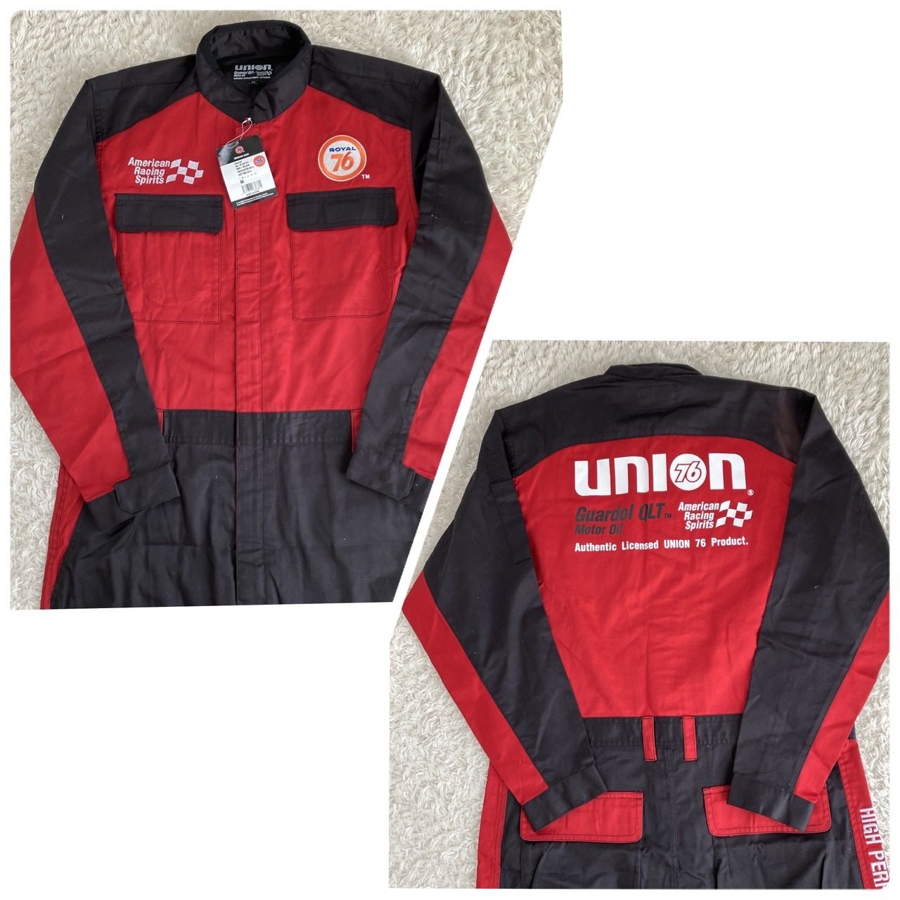 新品！ 76 UNION ユニオン ツナギ 作業着 オーバーオール 赤 ネイビー