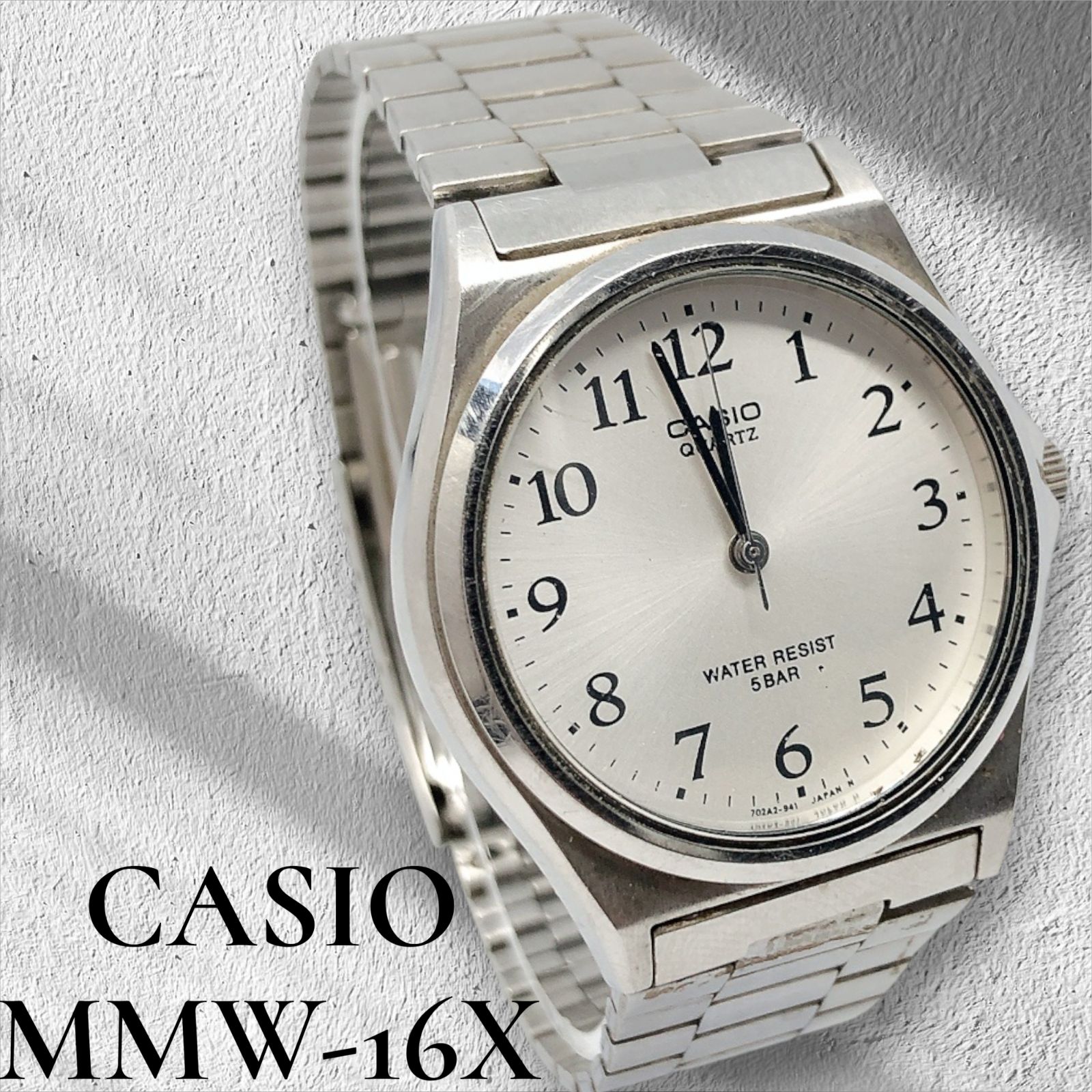 CASIO カシオ MMW-16X 文字盤 ホワイト 3針 ラウンド ヴィンテージ