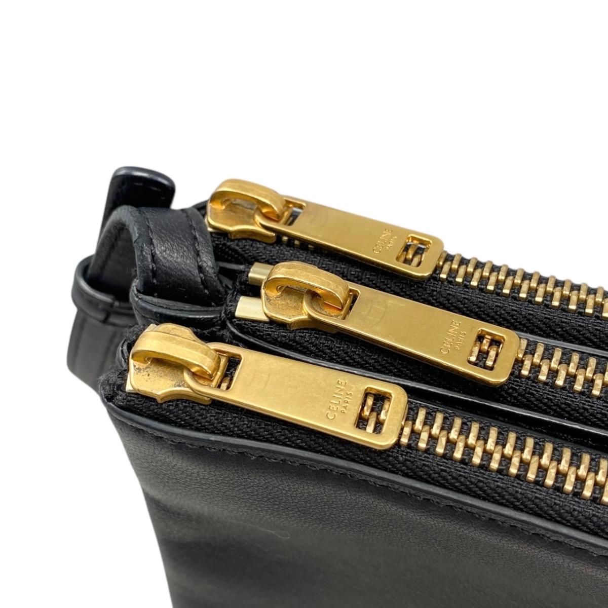 ☆セリーヌ ショルダーバッグ トリオ スモール 192033 ラムスキン ロゴ