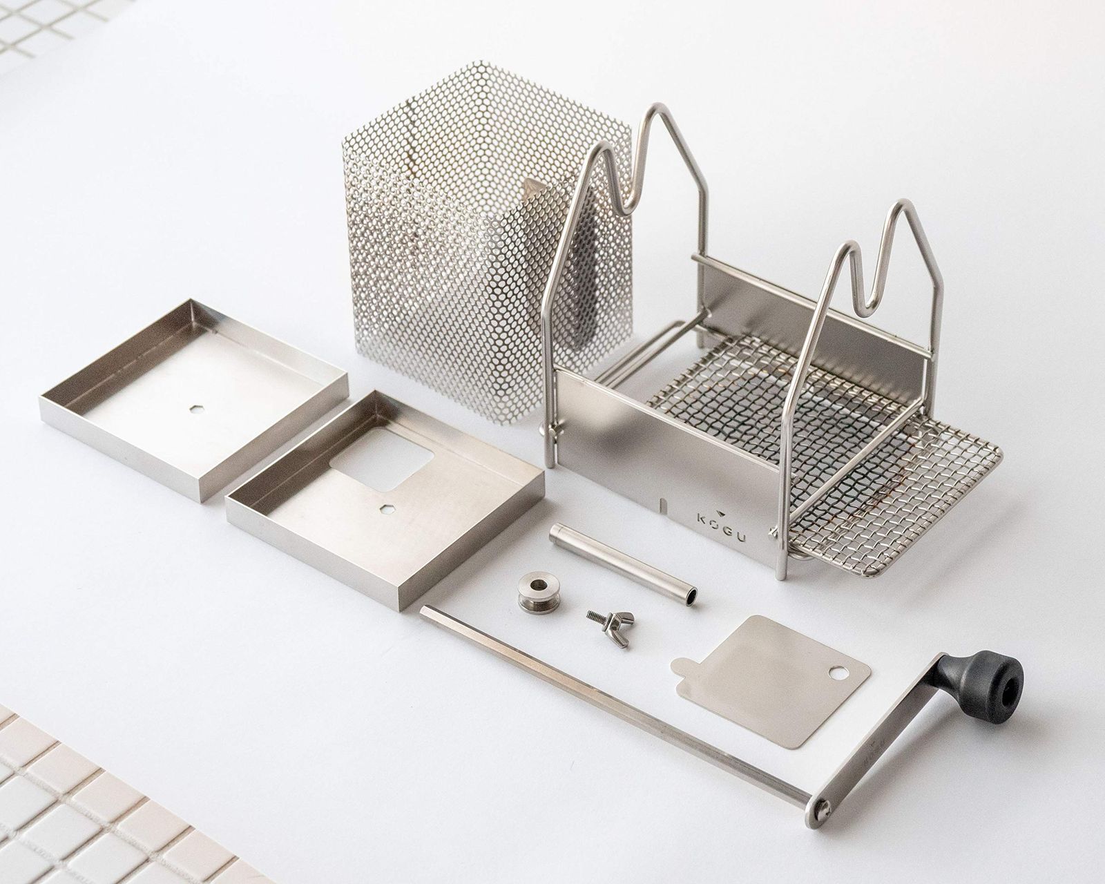  珈琲考具 回転式ロースター 手動式自家焙煎器 ミルク泡立て器 コーヒー用品