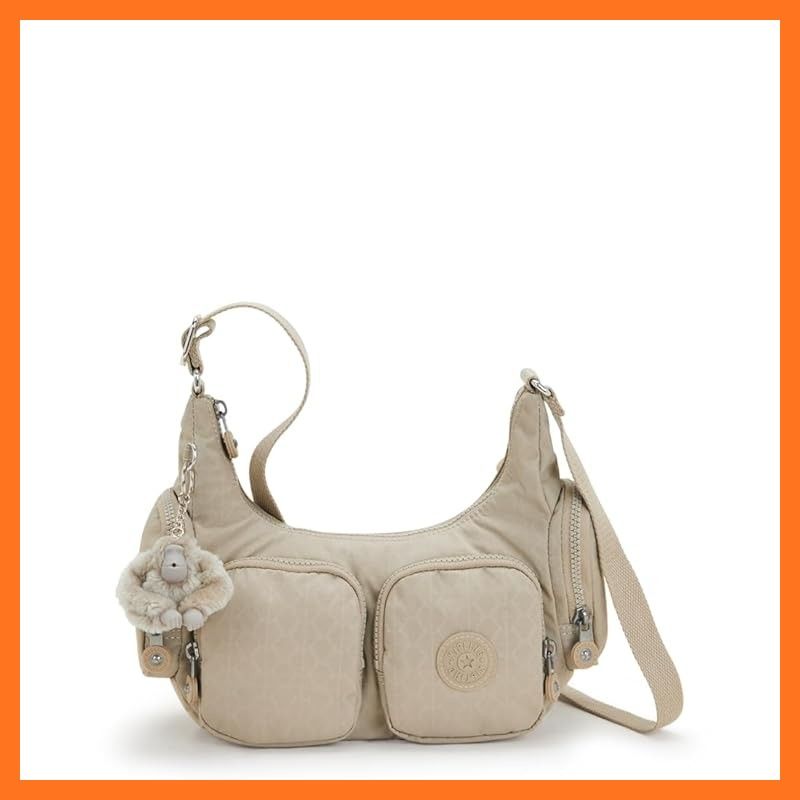 キプリング RIKKA S Sign Beige Emb 5?