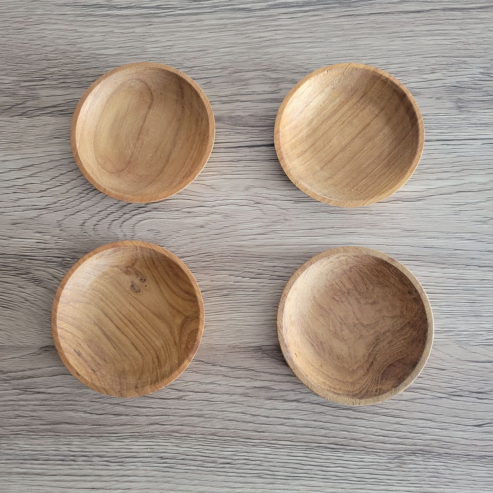 木製ラウンドプレート チーク材(7cm)4枚 - メルカリ
