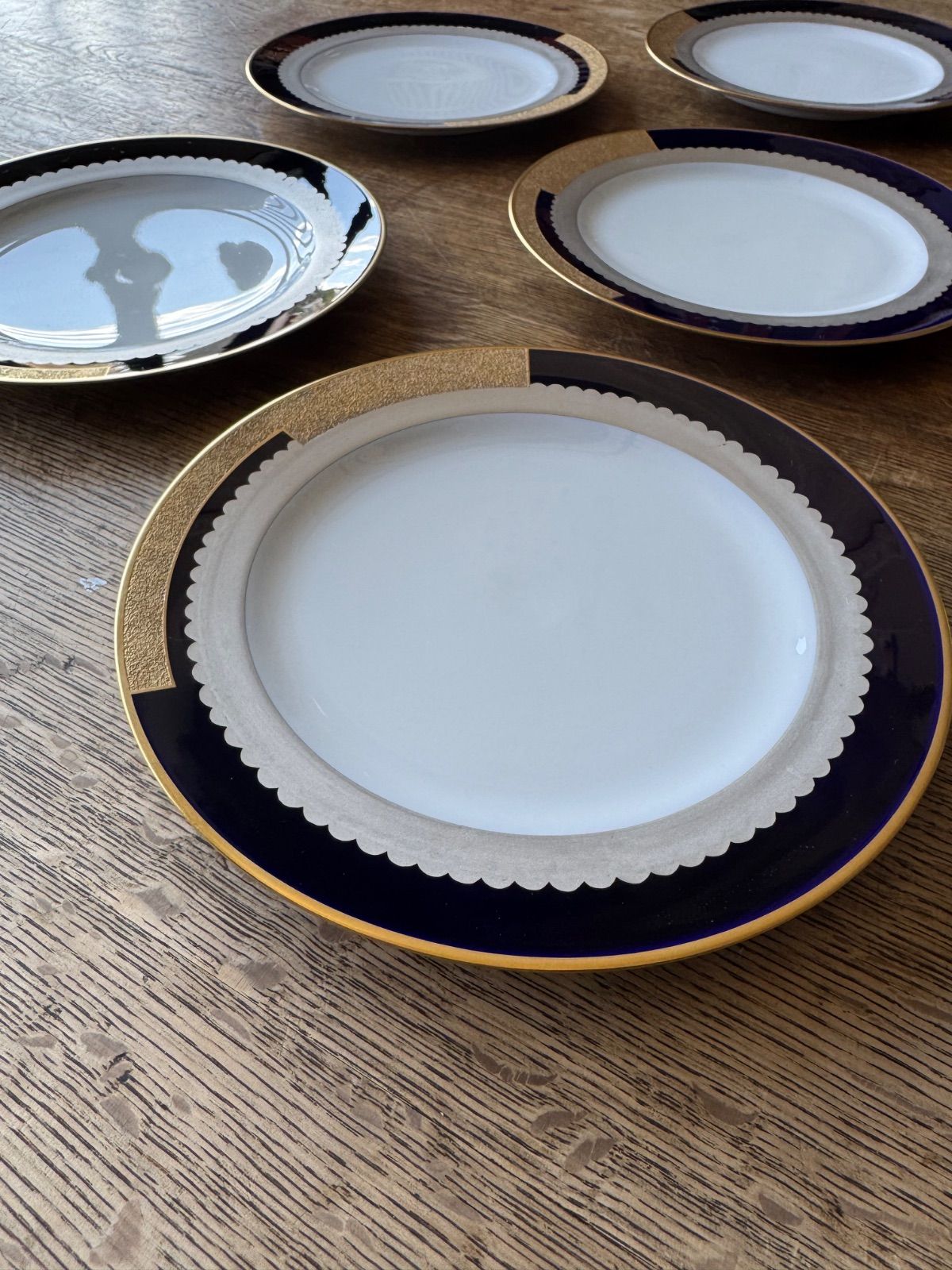 瑠璃金銀彩プレートセット 大正モダン