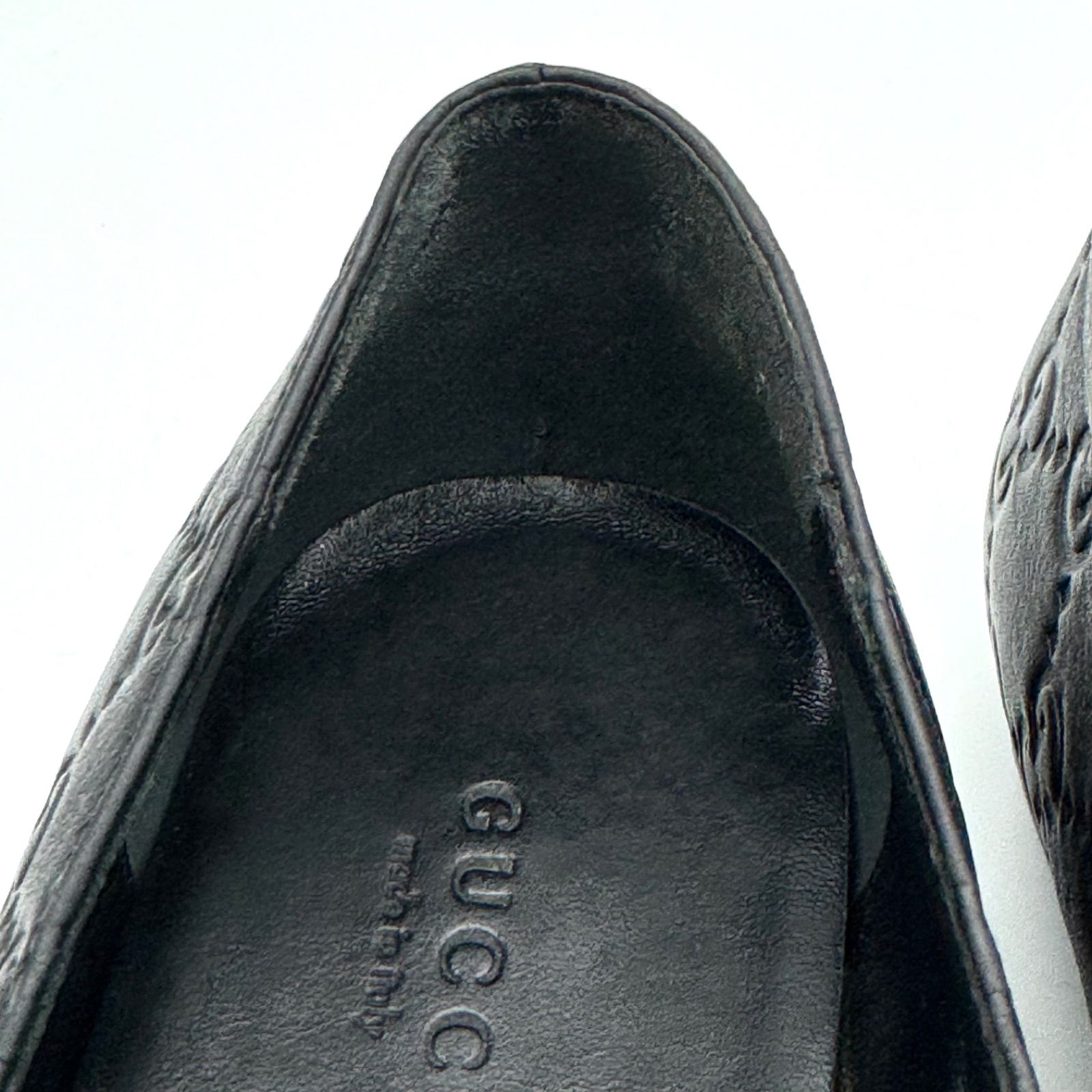 gucci ブラックロゴフラットシューズ gucci ブラックロゴフラットシューズ Gucci ロゴ ダービーシューズ