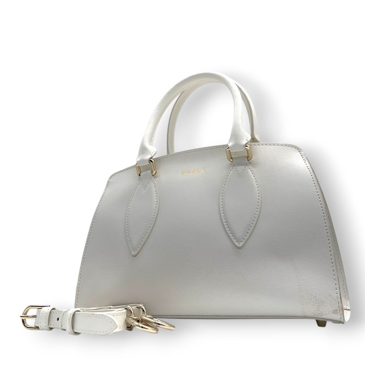 FURLA ハンドバッグ 白 ホワイト 2way ショルダー FURLA フルラ 1927 M 