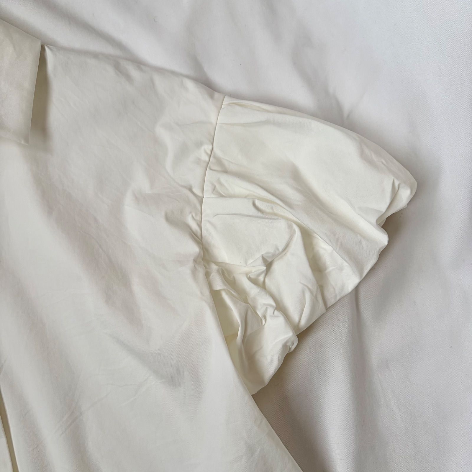 FOXEY 半袖ブラウス フレンチパフ パフスリーブ 38 ホワイト 白 キレイ