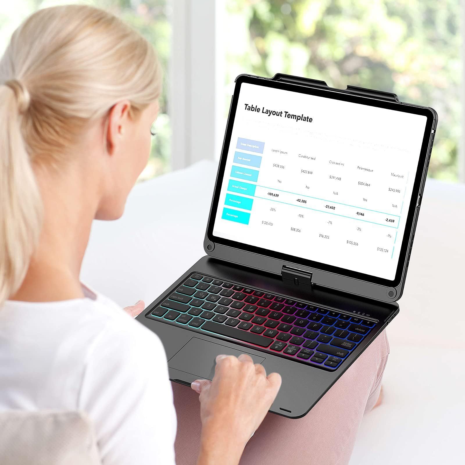  ード 12.9インチ キーボ pro Apple ipad ックライト pencilを充電 バ 高精度タッチパッド付き Type-C急速充電 5|4|3世代対応 第6| オートスリープ機能 キーボードケース 12.9 全面保護 多角度 文房具アクセサリー 印鑑ケース その他 文房具 事務用品