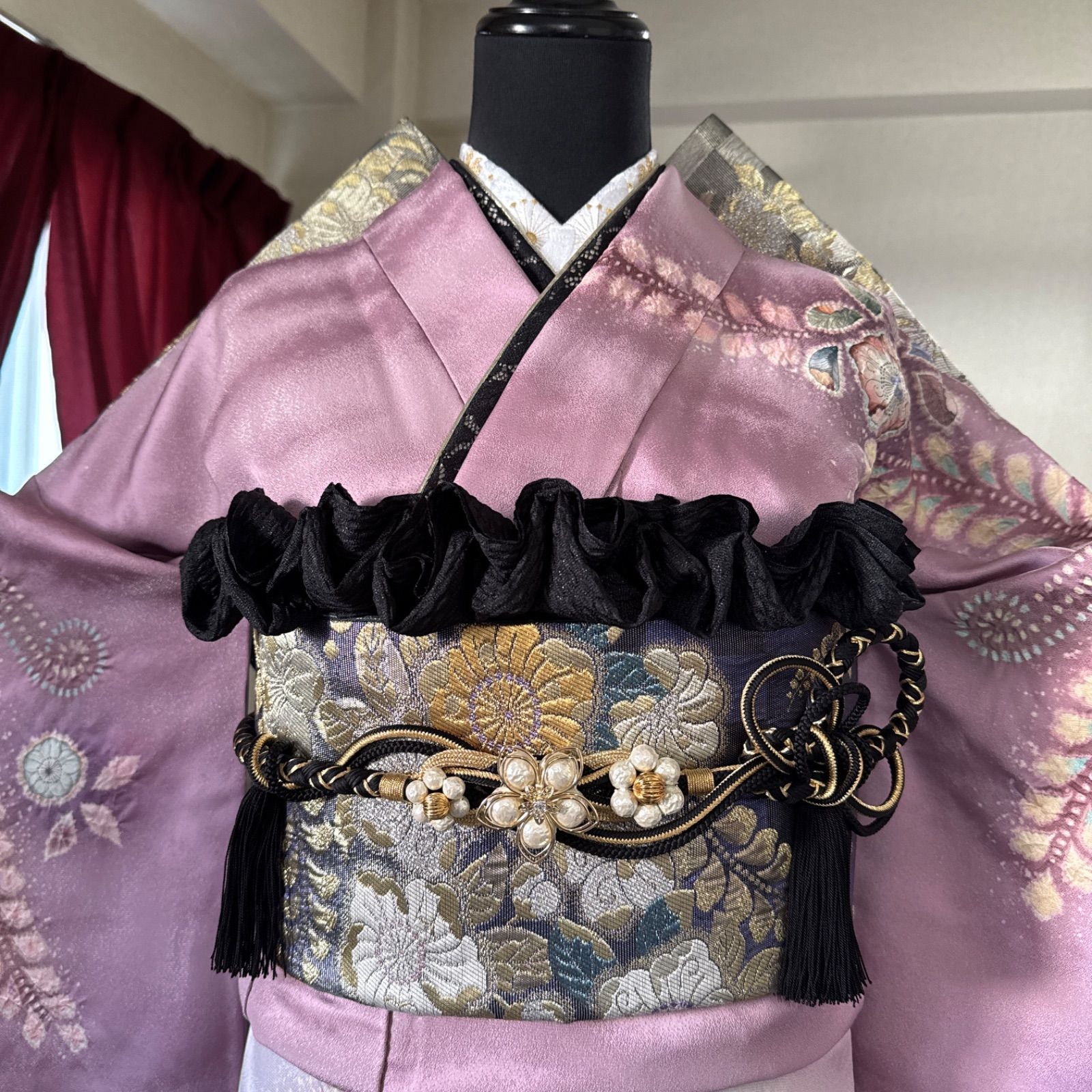 振袖フルセット 辻が花 銀通地 落款 【公式通販】
