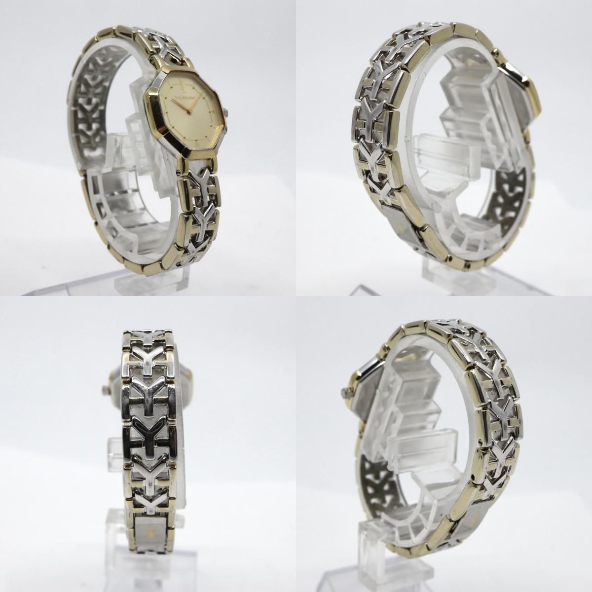 電池交換済】美品 イヴサンローラン Yves Saint Laurent オクタゴン