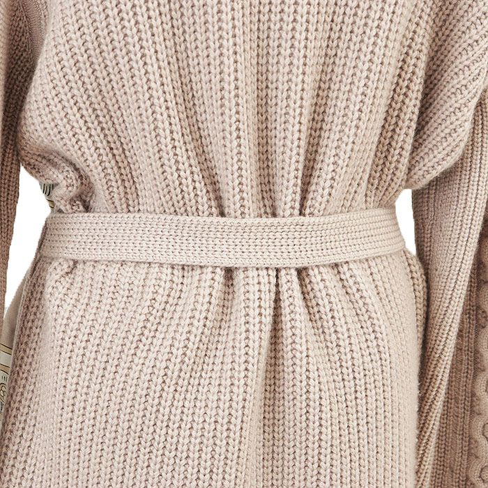 極美品】HERMES エルメス ロングカーディガン ツイルレーヌ シルク