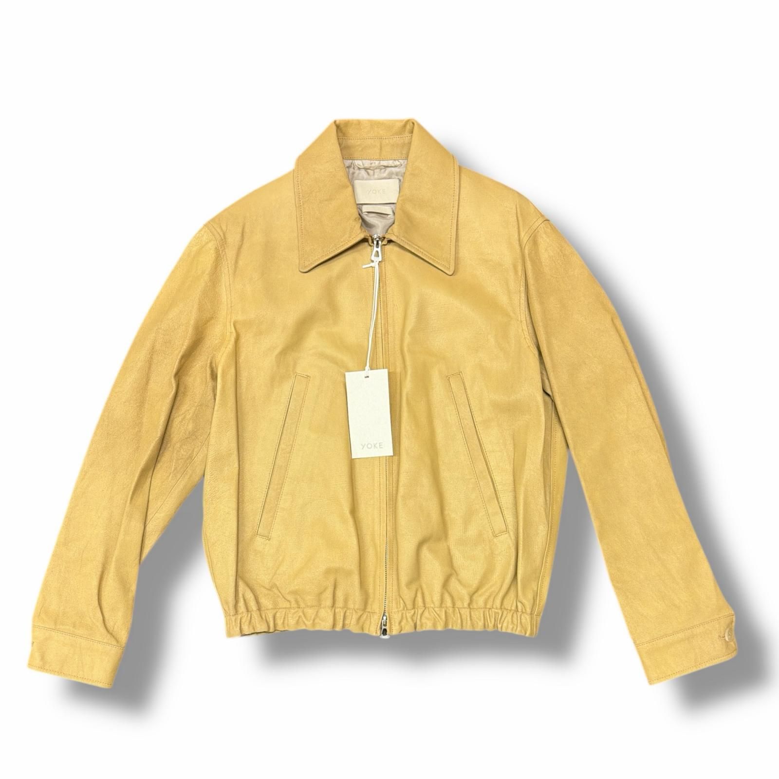 参考上代107800円 未使用 YOKE 25SS LEATHER ZIP BLOUSON レザージップ