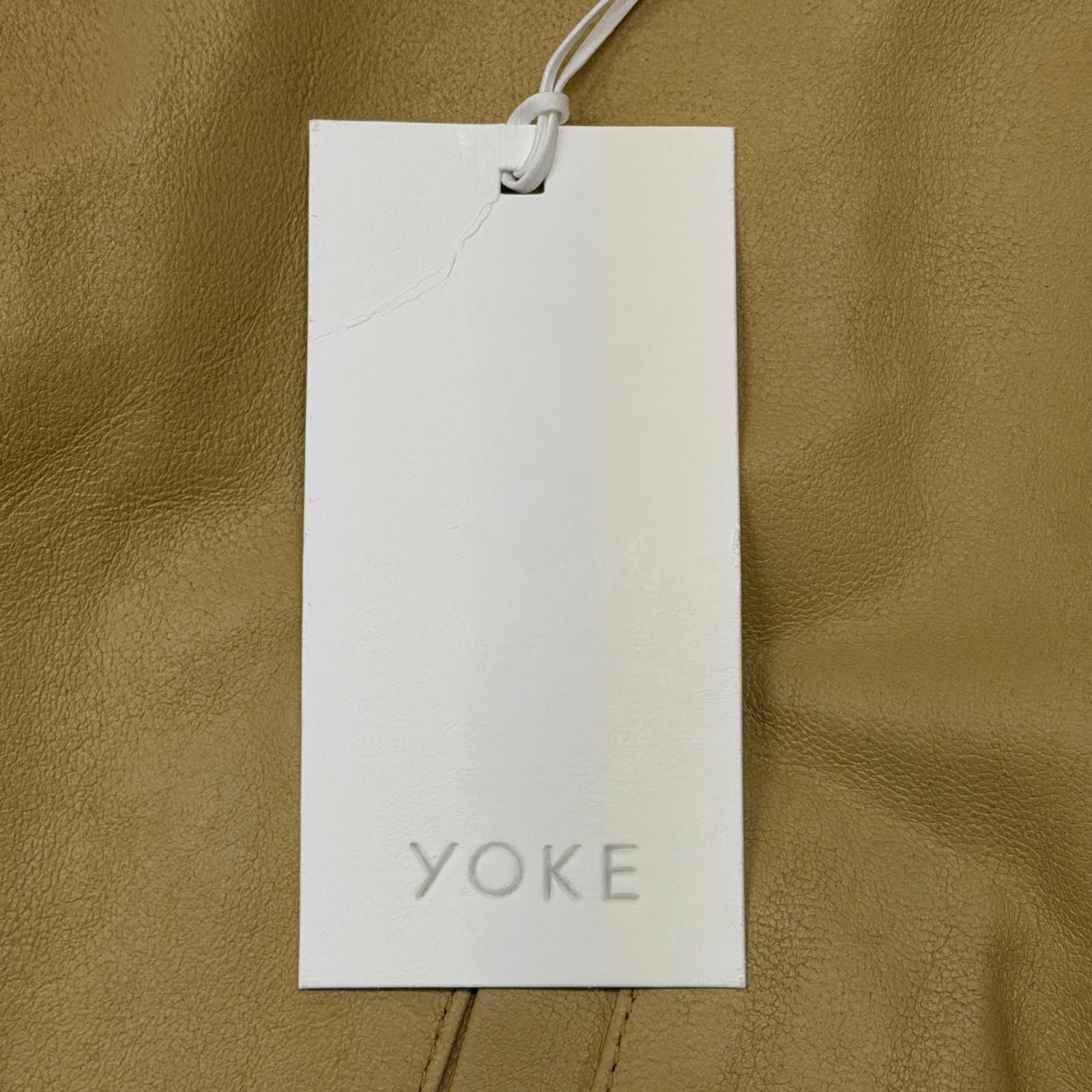参考上代107800円 未使用 YOKE 25SS LEATHER ZIP BLOUSON レザージップ 