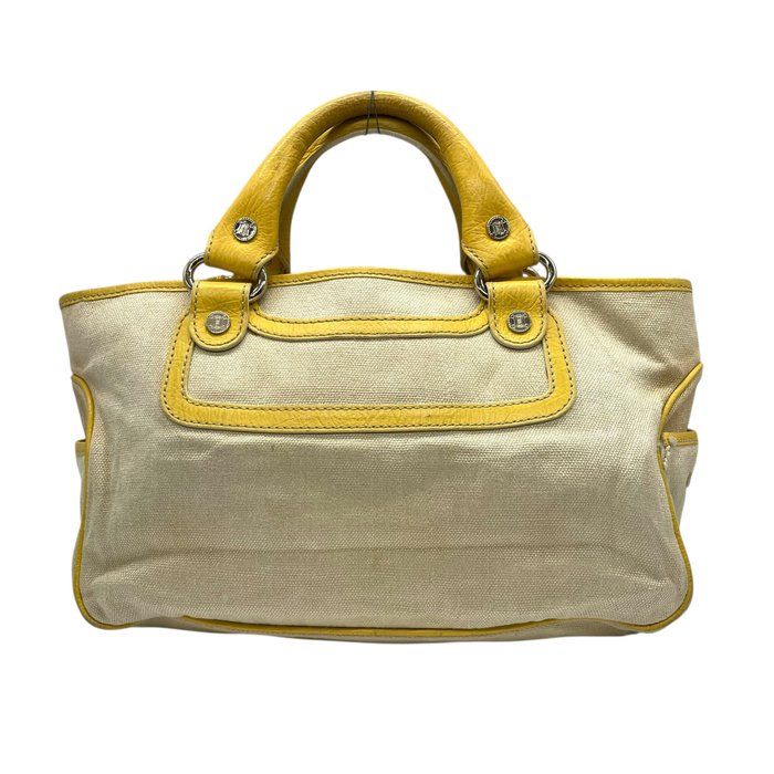 CELINE セリーヌ ブギーバッグ ハンドバッグ キャンバス レザー