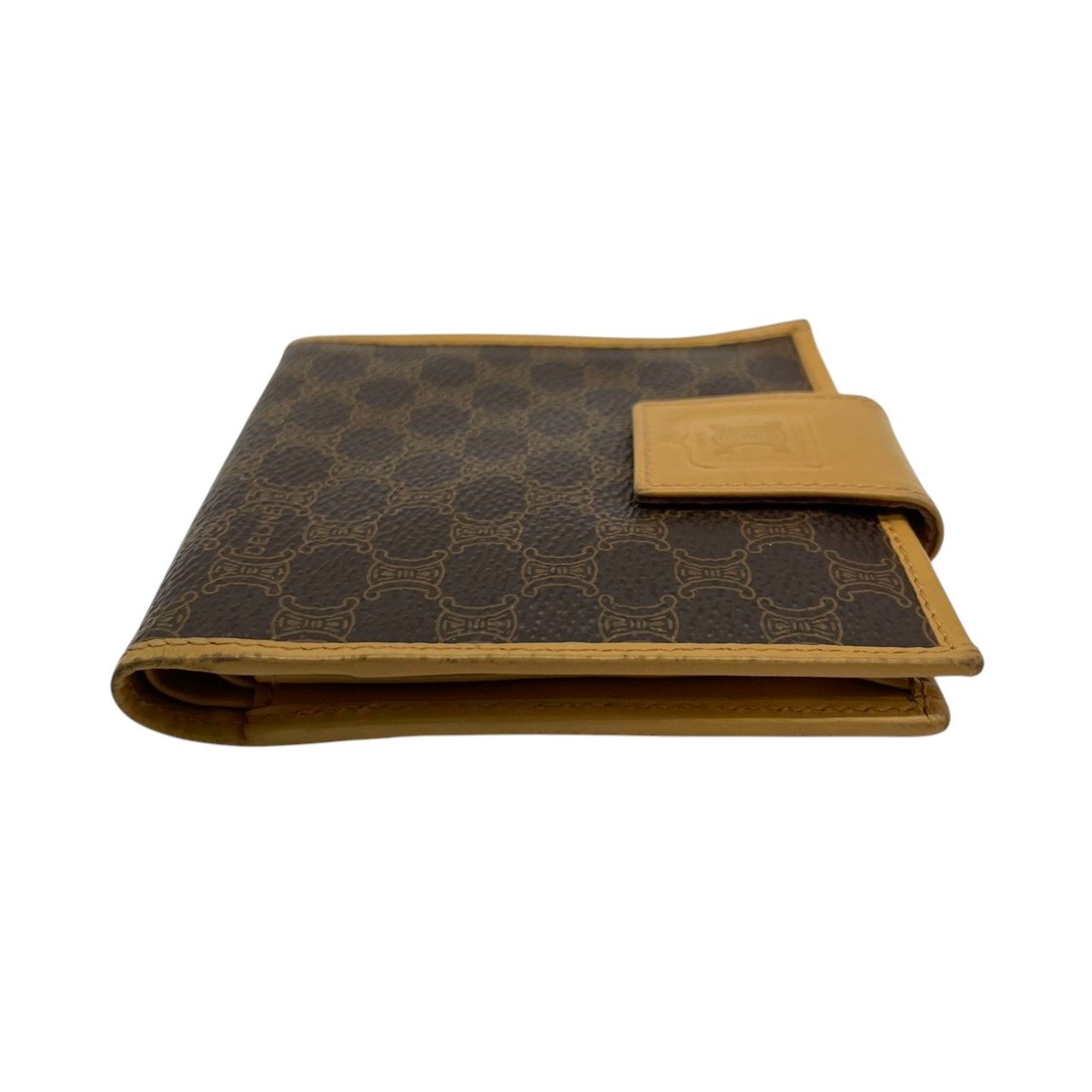 良品】セリーヌ CELINE マカダム トリオンフ 二つ折り財布 コンパクト