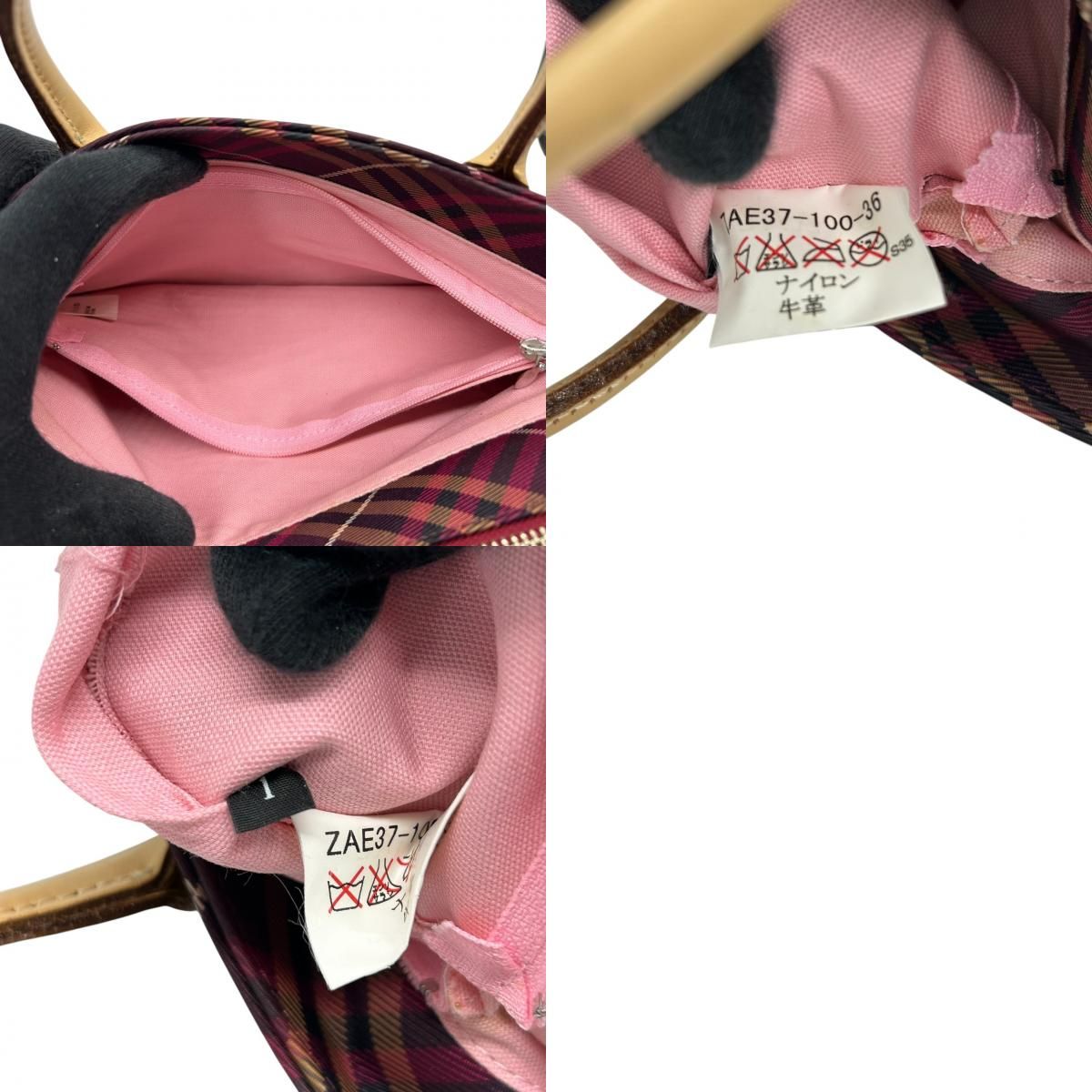 美品】バーバリー ブルーレーベル BURBERRY ハンドバッグ ミニトート 