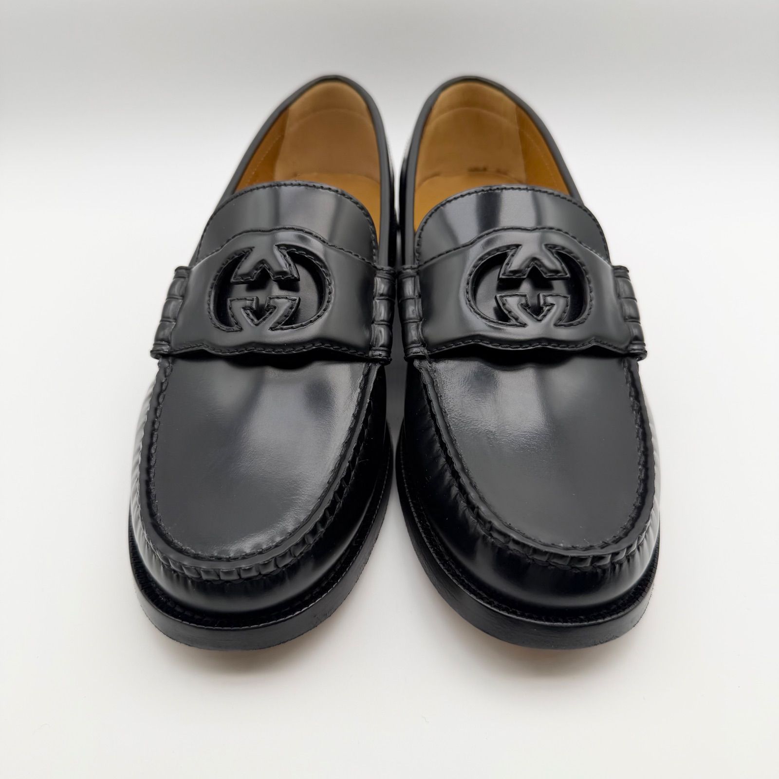 未使用】GUCCI インターロッキングG ローファー ブラック - メルカリ