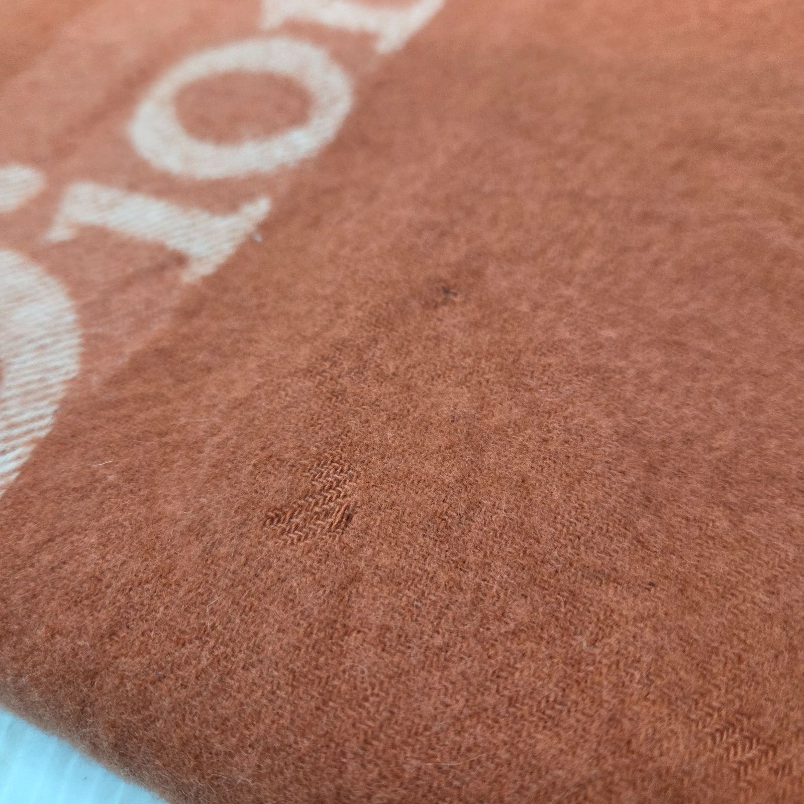 1 S01588 Dior ディオール ウール カシミヤ 混マフラー ロゴ フリンジ