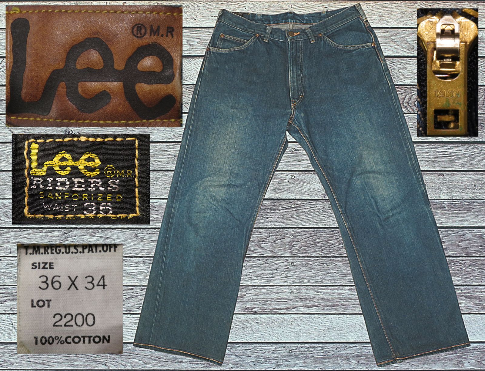 ✅️ サイド黒タグ W36 Lee RIDERS ビンテージ 1970年代 101z 200 復刻