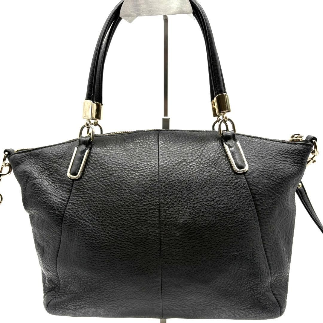 コーチ COACH レザー ハンドバッグ ショルダーバッグ 2WAY ブラック 黒