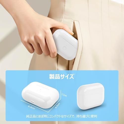 Mounno USB-C充電ケース、Airpods Proとの互換性あり、タイプC Airpods